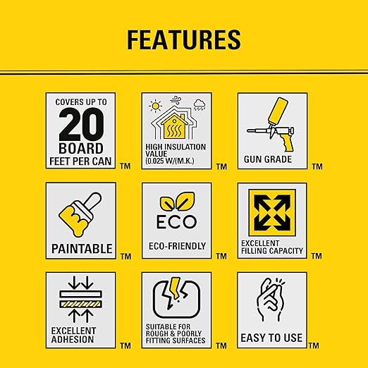 STANLEY F 990P Supercoat Spray Foam Insulation - Closed Cell Spray Foam Covers Up to 40 Sq.Ft.,(11.32 / 2 inch R-Value), Gun Use, Gun Not Included, 27.1 oz, 2 Pack