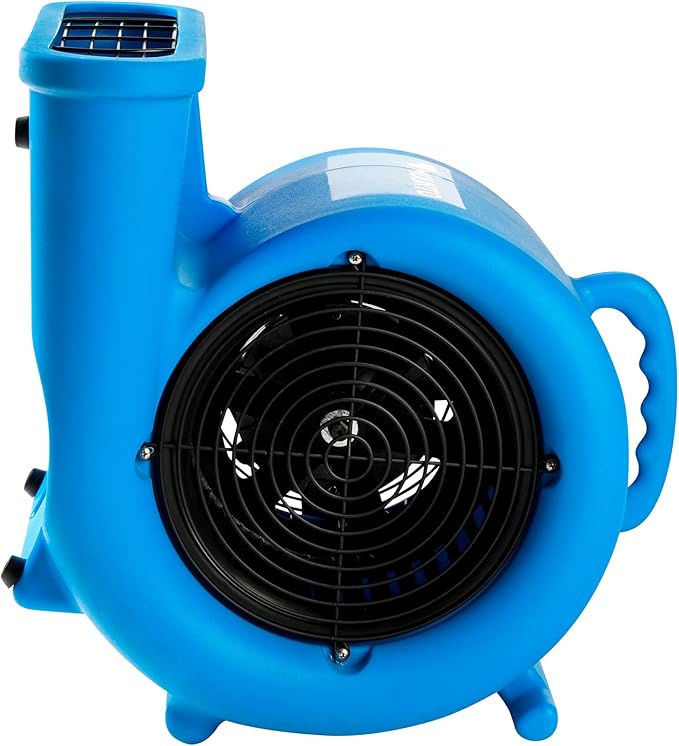 MOUNTO 1/3 HP 2000 CFM Air Mover for Water Damage Restoration – Heavy-Duty Carpet Dryer & Floor Blower Fan with 3 Speeds, Dual GFCI Outlets & 25ft Power Cord