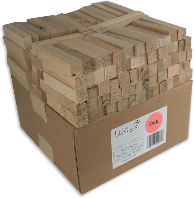 Pizza Oven Wood Kiln Dried Oak | 15-16 lbs | 4-5 inch Cooking Wood | Compatible with Solo Stove, Gozney & More | Mini Firewood for Fire Pits, Campfires, Smoking & Fire Starters
