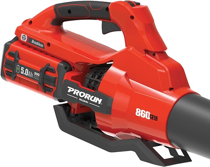 PRORUN 60V 810 CFM 190 MPH Cordless Handheld Leaf Blower with 5.0 Ah Battery and Charger