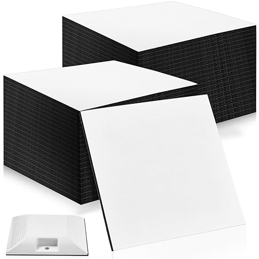 Gueevin 40 Pcs Adhesive Pads for Road Reflectors 4 Inch Driveway Reflector Markers Tape Adhesive Pad for Street Pavement Asphalt, Industrial Grade Glue for Markers