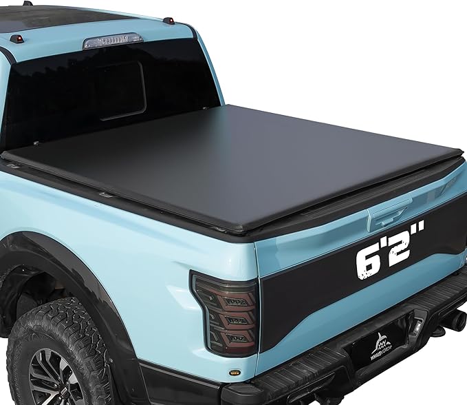Truck Bed Tonneau Cover Compatible with Chevy Colorado & GMC Canyon 2015-2025 6.2 ft Long Box, Soft Folding(Tri Fold) Style