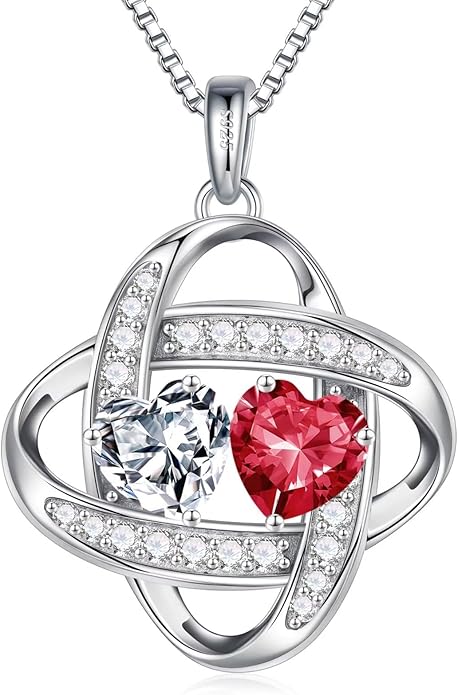 Iefil Christmas Gifts for Women - 925 Sterling Silver Love Knot Necklace, Anniversary Birthday Jewelry Gifts for Wife Girlfriend Mom