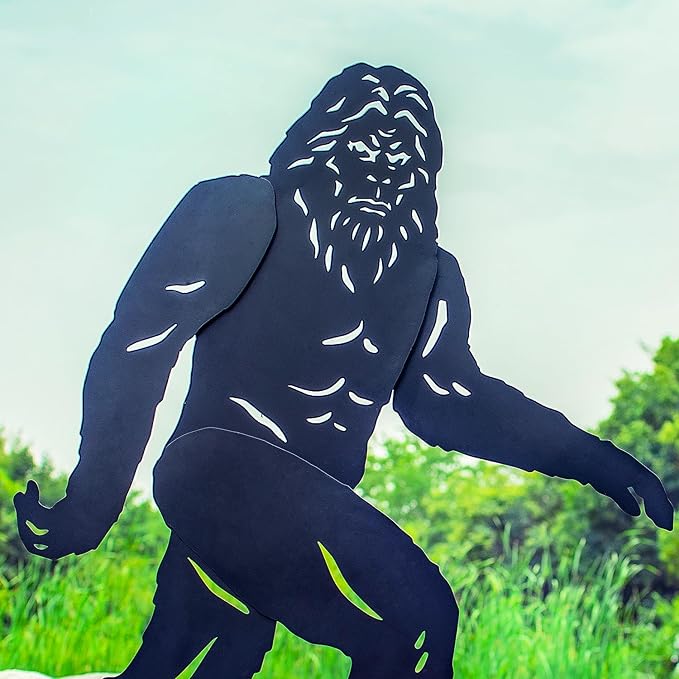 4ft Bigfoot Outdoor Decor Big Foot Sasquatch Gifts for Men/Dad/Women Metal Bigfoot Silhouette Statues for Yard Decor, Garden Decor, Yard Art, Forests, Yard Display, Lawn Decorations