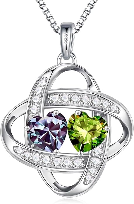 Iefil Christmas Gifts for Women - 925 Sterling Silver Love Knot Necklace, Anniversary Birthday Jewelry Gifts for Wife Girlfriend Mom