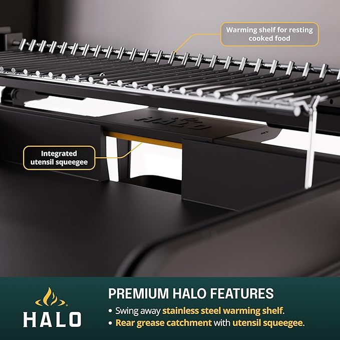HALO Elite4B Outdoor Griddle | 4 Burner, 8 Cooking Zones | 720 sq. in. (36″ x 20″) Wind-Proof Cooking Surface | Propane Gas Grill | HZ-1001-XNA