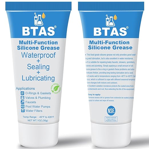 Plumbers Silicone Grease Food Grade for Faucet O Ring Valve Rubber Pool Pump Lubricant Sealing Waterproof 1 oz 1 Pcs
