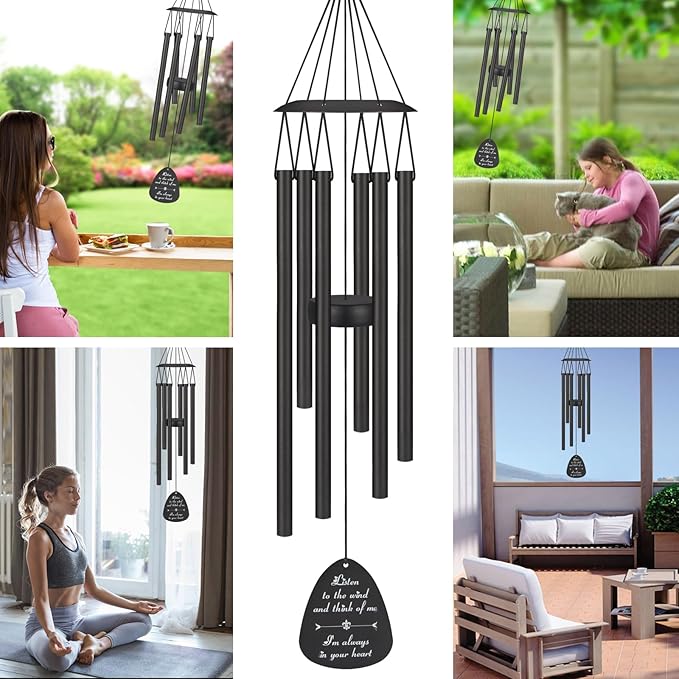 Wind Chimes with Sympathy Wind Spinner,Outside Garden Decor Gifts for Women Mom and Grandma,Memorial Wind Chimes for Loss of Loved One Prime,Bereavement/Sympathy/Memorial Gift