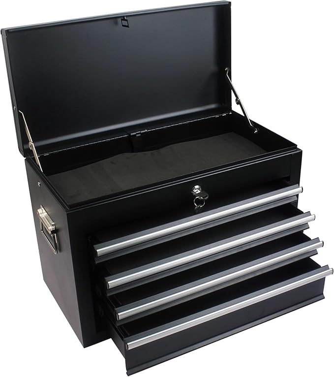6 Drawers Rolling Tool Box Organizer,2 Tier High Capacity Tool Chest with Wheels,Lockable Rolling Tool Chest with 2 Cabinet,Detachable Tool Box Workshop Storage Cabinet(2 Tier-6 Drawers(Black))