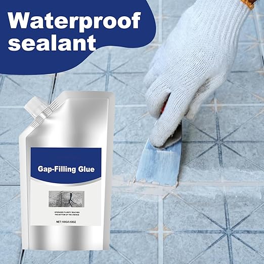 Waterproof Sealant, Efficient Crack Repair Solution, 100g, Invisible Caulking Glue, Concrete Crack Filler, Water and Heat Resistant, for Driveways, Walkways, Patios, Floors, Brick Walls, Tiles