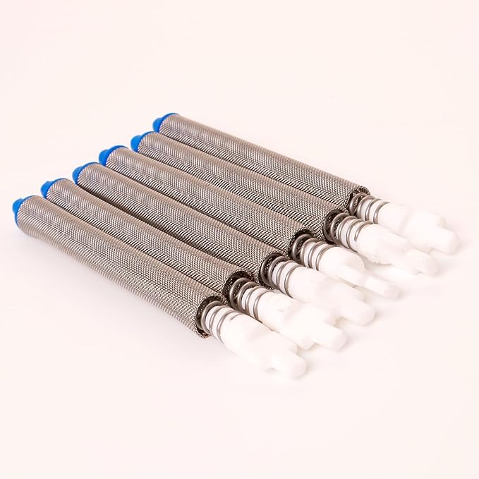 6-Pack 218131 50-Mesh Blue Airless Paint Spray Gun Filters, Compatible with Graco SG2 and SG3 Spray Guns