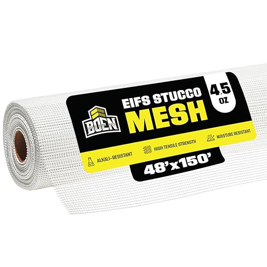 Boen Non-Adhesive EIFS Stucco Mesh Fiberglass (48" x 150' - 4.5 oz.)