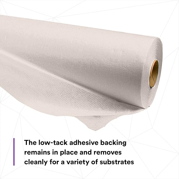 3M Dirt Trap Protection Material 37853, Gray Color, Nonwoven, Overspray Protection, Traps Dust and Debris, Clean, 56 in x 300 ft