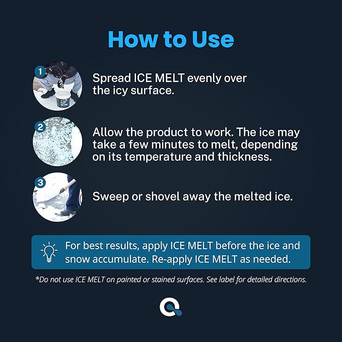 AquaDoc Ice Melt Safe for Concrete - Snow Salt & Rock Salt for Snow, Calcium Chloride Ice Melt for Driveway & Sidewalk Effective at -25°F, 10 Pounds