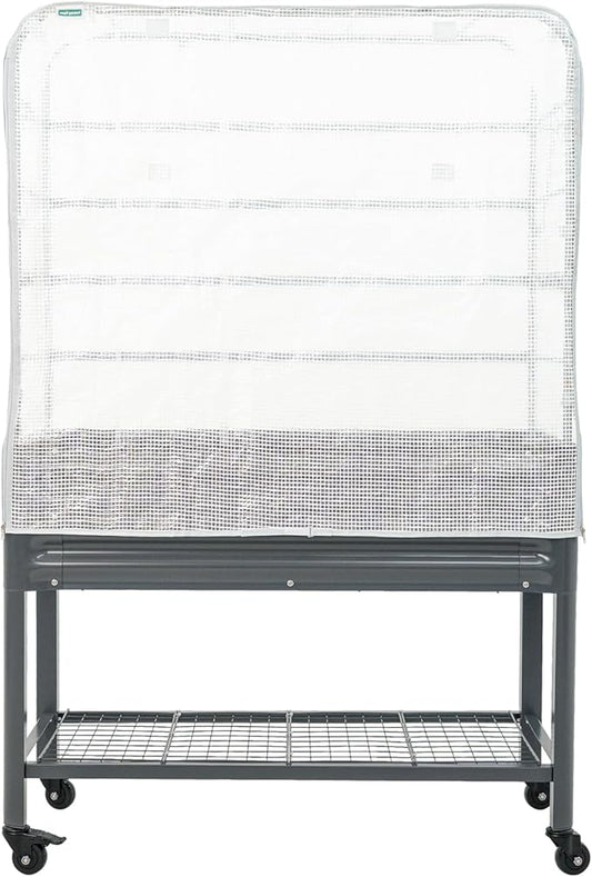Frost Cover System for 2' x 4' Elevated Garden Bed - V Series, Winter Freeze Protection Covers for Outdoor & Patio Plants, Greenhouse Cover for Extending Growing Season, Garden Bed Not Included