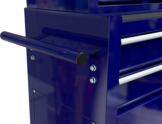 8 Drawers Rolling Tool Box Organizer,High Capacity Tool Chest with Wheels,Lockable Rolling Tool Chest with Bottom Cabinet, Tool Box Rolling Workshop Storage Cabinet (8 Drawers(Blue))