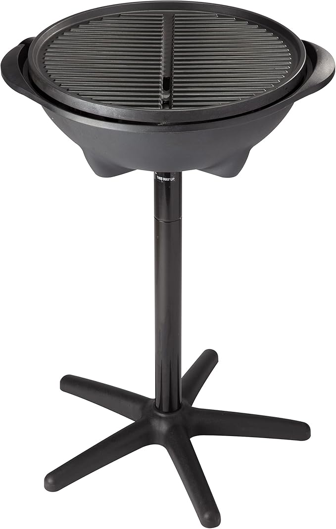 Cuisinart Indoor/Outdoor Electric Grill, 2-in-1 Portable BBQ with Nonstick Cooking Surface, Electric Grill Outdoor with Adjustable Heat, Stand/Tabletop Options for Cookouts, Barbecues, Small Spaces
