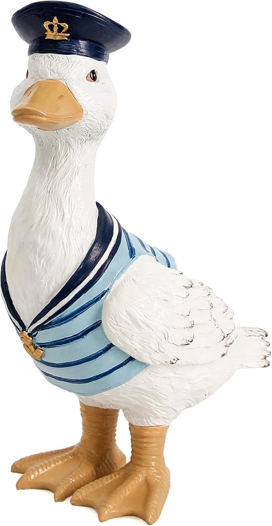 Leekung Garden Duck Statues for Outdoor Decorations,Porch Duck Figurine Sculptures for Garden Decor,Animal Statue Beach Nautical Decor Accents for Indoor Outside Porch Patio Yard Lawn Home Shelf