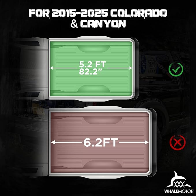 Hard Folding Truck Bed Tonneau Cover Compatible with Chevy Colorado & GMC Canyon 2015-2025 5.2 ft Short Box, Tri Fold Style