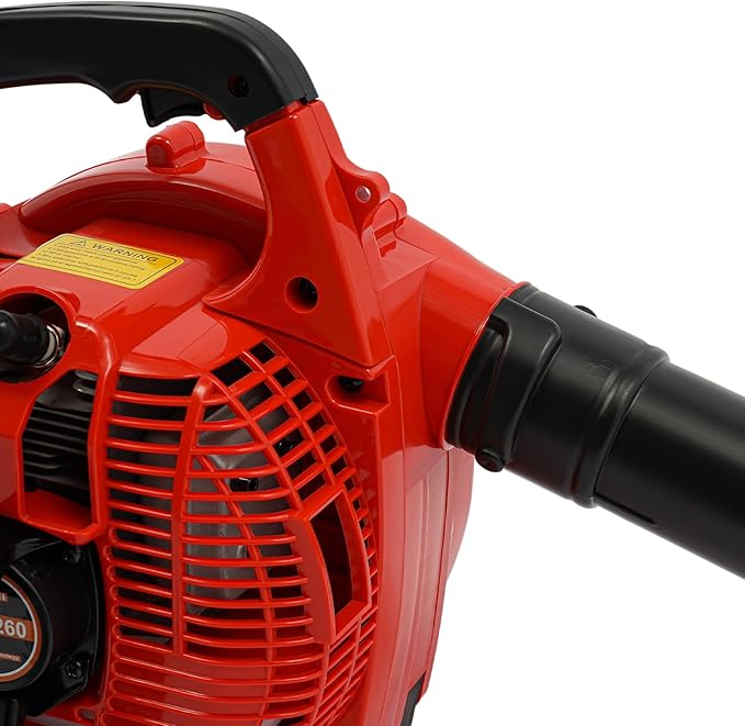 25.4cc Gas Leaf Blower Vacuum Mulcher, 2-in-1 Handheld Garden Leaf Blower, 2-Stroke 275CFM Yard Vacuum with Large Collection Bag for Lawn Yard Driveway Cleaning(Red)