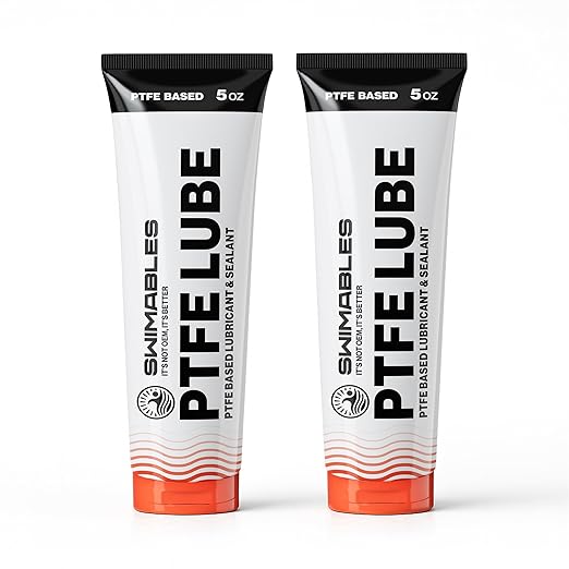 Swimables 5 oz Pool PTFE Lube - PTFE-Based Sealant for Pool o Ring Lube, Gaskets & Pools Equipment - Long Lasting Magic Lubes for Pools Filter Lubes, Spa Pumps - Waterproof & Non-Melting - 2 Pack