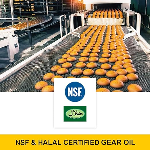 Food Grade Gear Oil 320 | Synthetic Blend Industrial Gear Oil | NSF Registered AS H-1. Kosher and Halal Approved. Compare to: LUBRIPLATE | Petro-Canada | Kluber | PETROCHEM | (1 QT) Made in USA