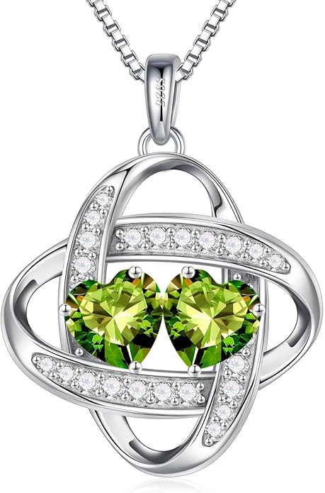 Iefil Christmas Gifts for Women - 925 Sterling Silver Love Knot Necklace, Anniversary Birthday Jewelry Gifts for Wife Girlfriend Mom