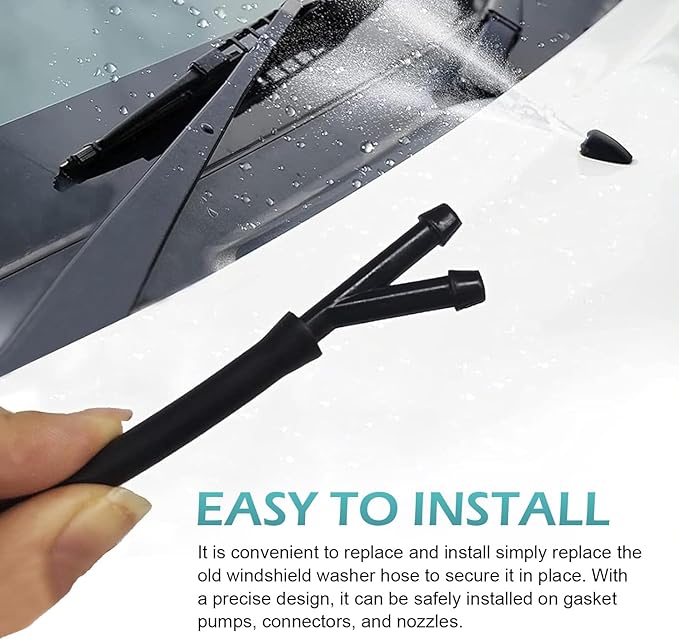 30 PCS Car Windshield Washer Hose Kit, 4M/13Ft Cleaning Hose with 30 Hose Connectors, Universal Windshield Repair Kit, for Most Cars (Black)