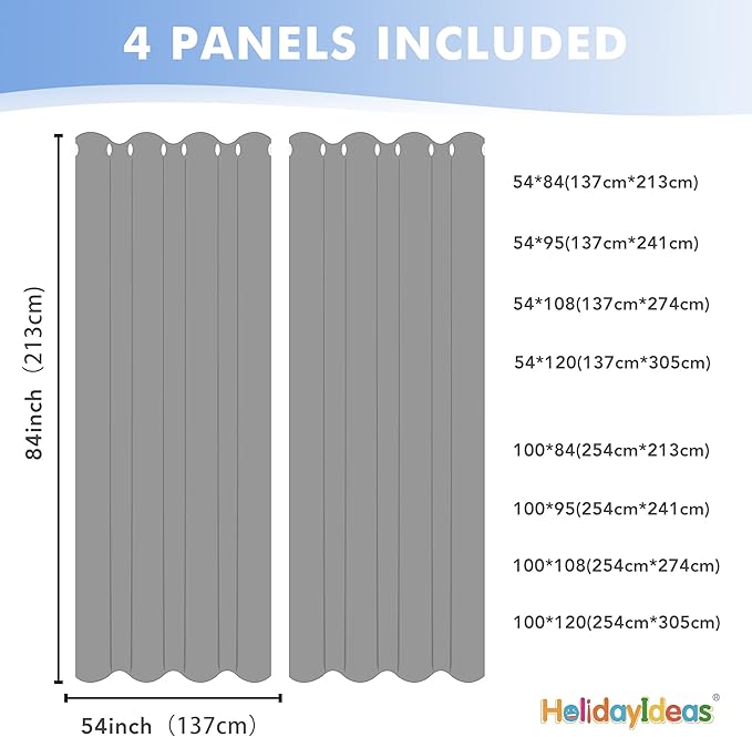 HolidayIdeas Beige Outdoor Sheer Curtains for Patio Waterproof, 4 Panels - 54 x 108 Inch - Light Filtering Voile Outside Curtains Grommet Drapes for Front Porch, Gazebo, Pergola, Backyard