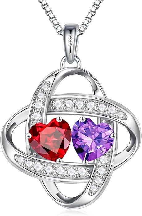 Iefil Christmas Gifts for Women - 925 Sterling Silver Love Knot Necklace, Anniversary Birthday Jewelry Gifts for Wife Girlfriend Mom