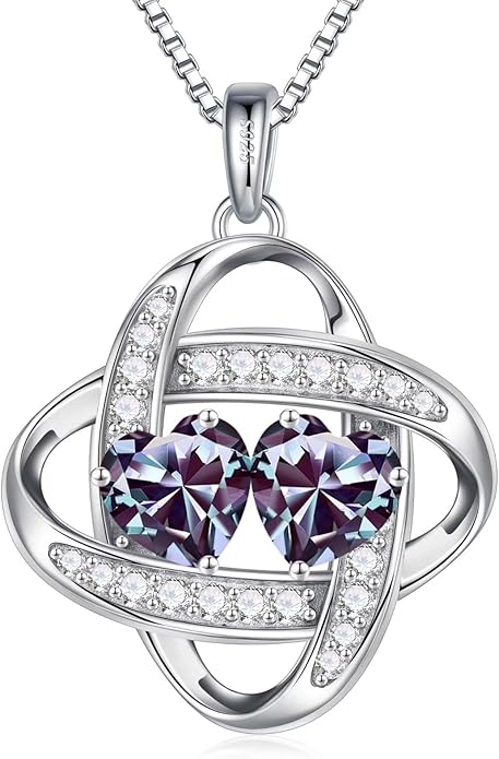 Iefil Christmas Gifts for Women - 925 Sterling Silver Love Knot Necklace, Anniversary Birthday Jewelry Gifts for Wife Girlfriend Mom