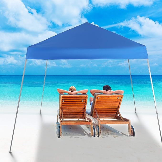MFSTUDIO Pop up Canopy Tent,12x12 ft Footprint and 9x9 ft at top Canopies, Gazebo Shelter Sun Shade Waterproof Patio Popup Tents 4 Sandbag, for Beach,Parties,Camping