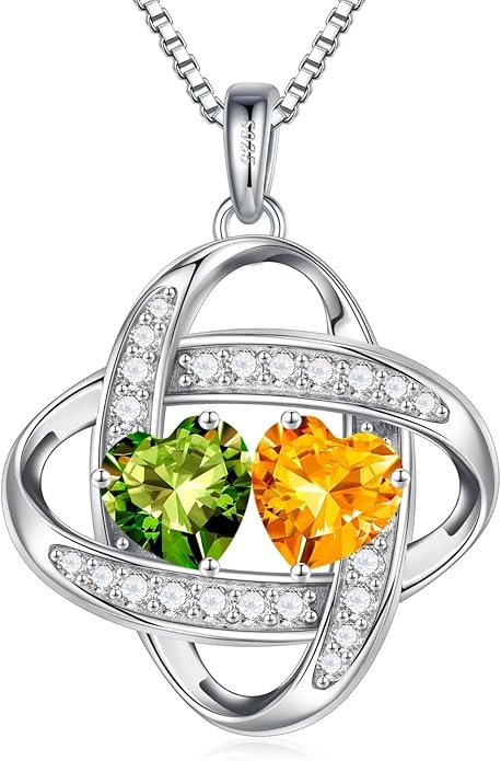 Iefil Christmas Gifts for Women - 925 Sterling Silver Love Knot Necklace, Anniversary Birthday Jewelry Gifts for Wife Girlfriend Mom
