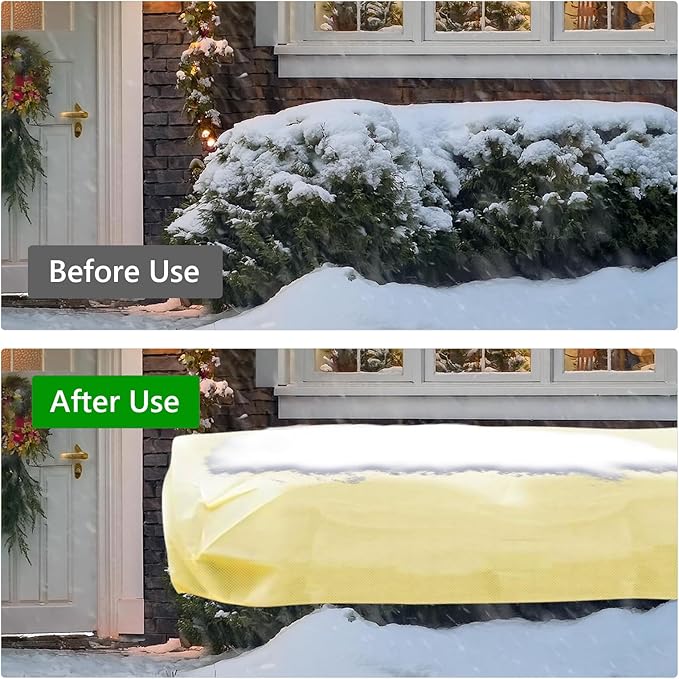 Plant Covers Freeze Protection 2 Pack Rectangular Frost Blankets for Outdoor Plants (22"x60"x20") – Winter Plant Covers, 2.4oz/yd² Frost Cloth Plant Protection for Raised Beds & Shrubs (Beige)