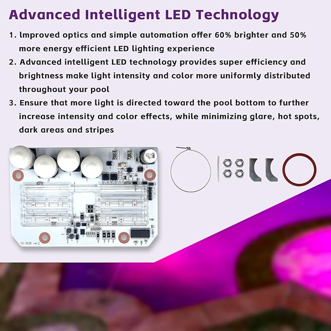 619818Z Led Light Engine Board Compatible w/IntelliBrite 5G Color LED Pool Light 2nd Generation 2009-Current 601000 601001 601002 601003 601004 601010 601011 601012 601013 Circuit Board PCBA