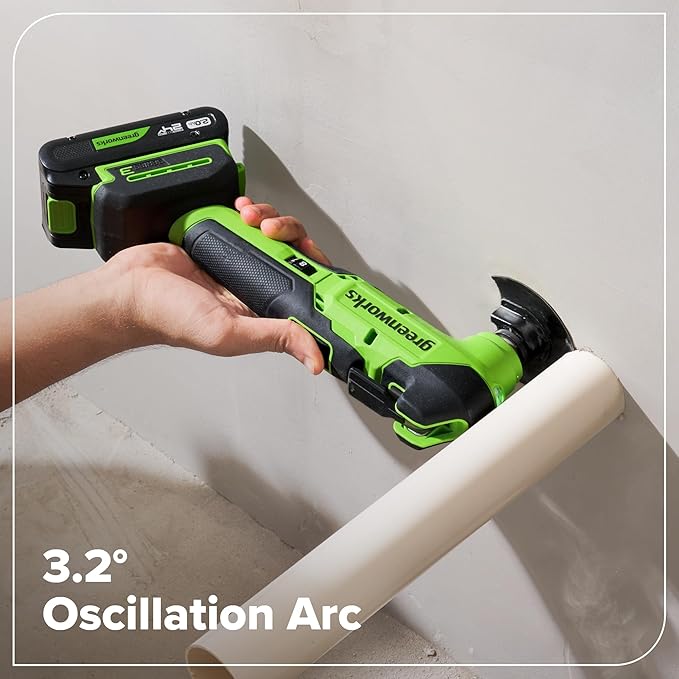 Greenworks 24V Brushless 10PC Power Tool Combo, Drill+Impact Driver+Circular Saw+Recip Saw+Jig Saw+Sander+Light+Multi-Tool+Nailer+Grinder (2) 4.0Ah+2.0Ah Batteries (24,000mAh Power Bank) USB-C Charger