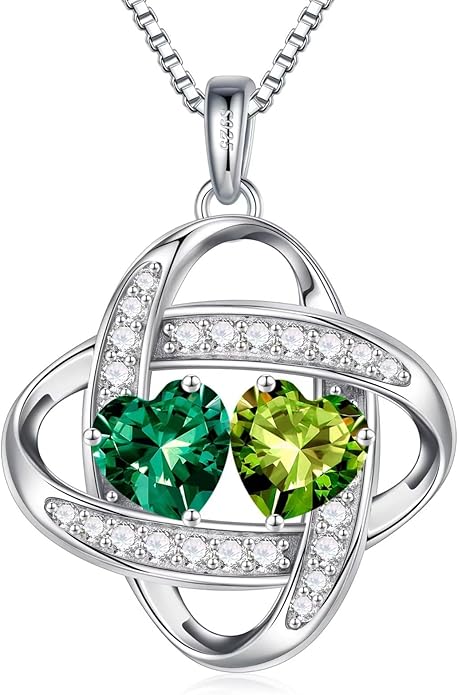 Iefil Christmas Gifts for Women - 925 Sterling Silver Love Knot Necklace, Anniversary Birthday Jewelry Gifts for Wife Girlfriend Mom