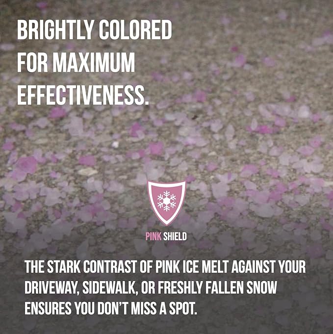 Peach Country Pink Ice Melt -25°F Effective, Pet Safe Eco-Friendly De-Icer, Fast-Acting Granules for Driveways, Walkways & Entryways, 45 lb Pail