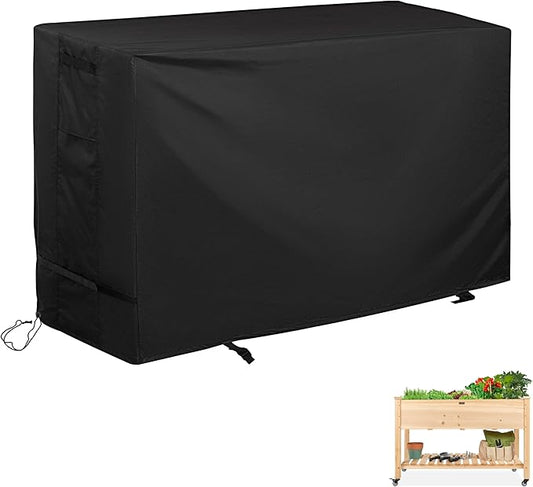 Outdoor Raised Garden Bed Cover for Best Choice Products 48 x 24 x 30 Inches Raised Garden Bed, Outdoor Planter Box Stand Cover for Mobile Elevated Wood Planter/Planting Bed