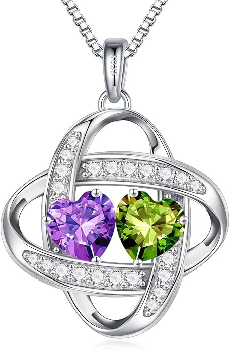 Iefil Christmas Gifts for Women - 925 Sterling Silver Love Knot Necklace, Anniversary Birthday Jewelry Gifts for Wife Girlfriend Mom