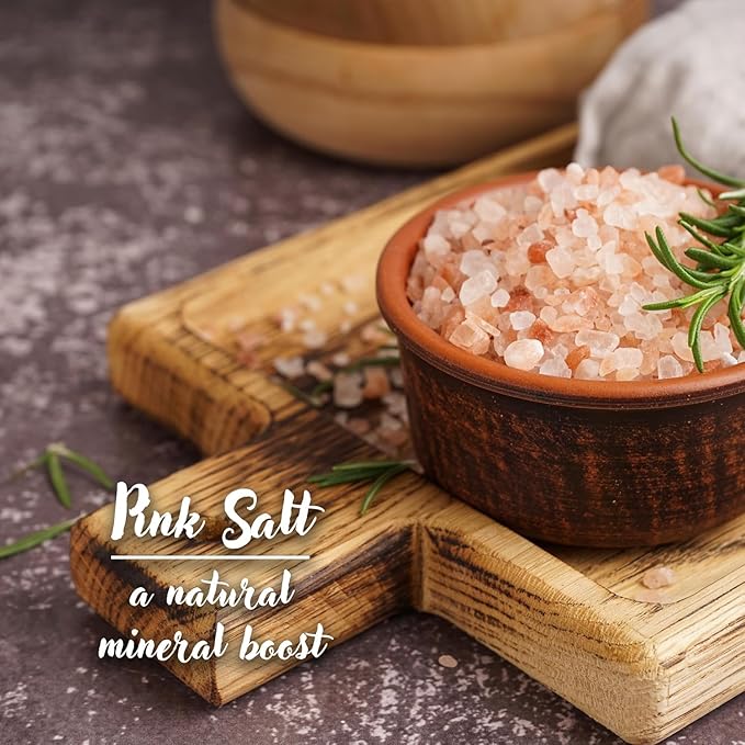 Spice Bounty Pink - Himalayan Salt Grinder – 12.9 oz Natural Coarse Rock Salt, Refillable Seasoning Mill, Premium Himalayan Pink Salt Crystals, No Additives
