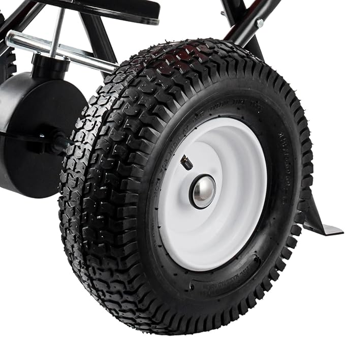 Fertilizer Spreader, 90LBS Walk Behind Push Spreader, Broadcast Spreader for Seed, Fertilizer, Salt with 12.5-Inch All Terrain Pneumatic Tires