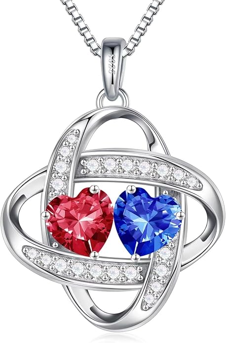 Iefil Christmas Gifts for Women - 925 Sterling Silver Love Knot Necklace, Anniversary Birthday Jewelry Gifts for Wife Girlfriend Mom