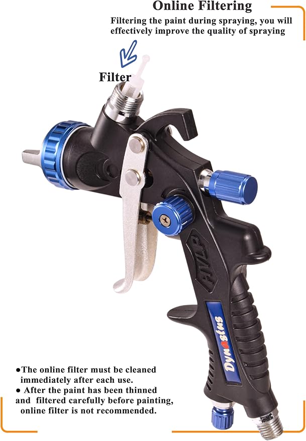 Dynastus 22 oz. Professional Composite HVLP Air Spray Gun Detail Paint Sprayer, 2.0mm Nozzle, with 3 Nozzles & Air Regulator Kits