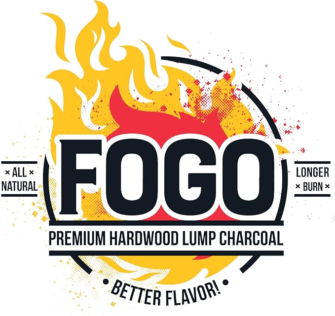 FOGO Premium Hardwood Lump Charcoal, Natural Medium and Small Sized Lump Charcoal 17.6 Pound Bag and FOGO Fogostarters Natural Fire Starters, 30 Count Box, Bundle