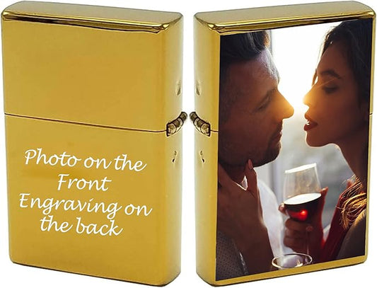 Custom Gifts Infinity Lighter! Personalize Lighter with Your Image or Logo! Customized (IGrey) - Christmas, Halloween & Valentines Day Gift