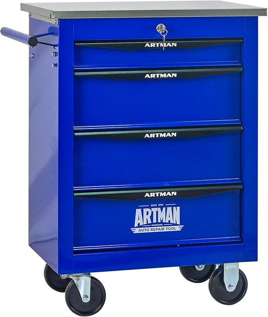 4 Drawers Tool Cart on Wheels, Multifunctional Rolling Tool Box, Drawers Rolling Trolley Organizer Tool Storage Chest for Garage,Workshop,DIY Multiple Interconnectable(4 Drawers-30.5" H)