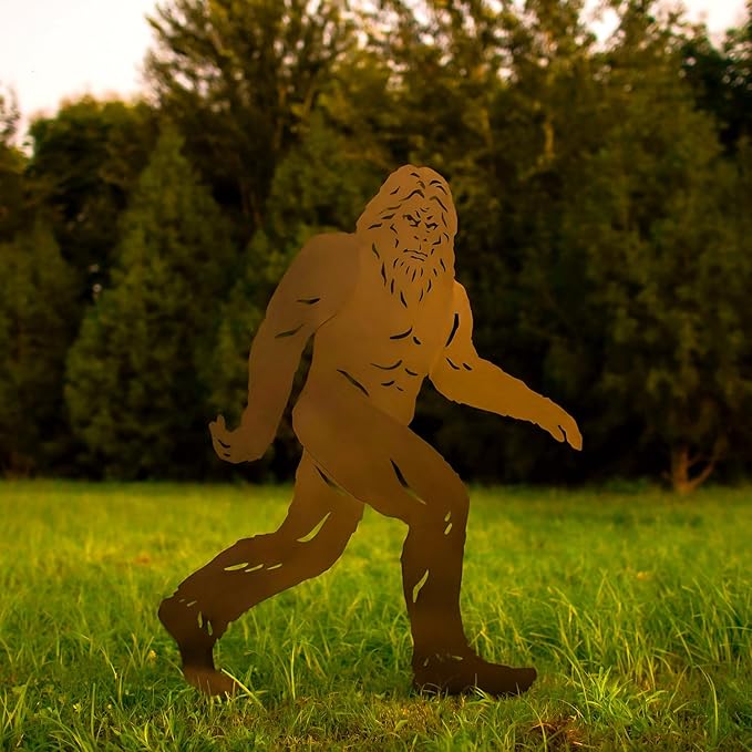 4ft Bigfoot Outdoor Decor Big Foot Sasquatch Gifts for Men/Dad/Women Metal Bigfoot Silhouette Statues for Yard Decor, Garden Decor, Yard Art, Forests, Yard Display, Lawn Decorations