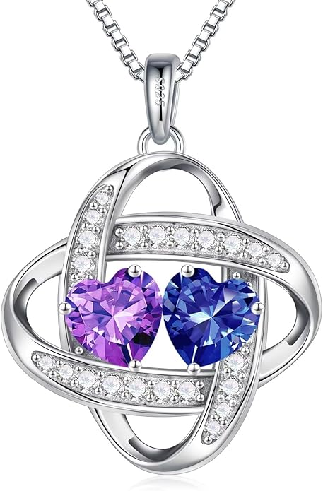 Iefil Christmas Gifts for Women - 925 Sterling Silver Love Knot Necklace, Anniversary Birthday Jewelry Gifts for Wife Girlfriend Mom