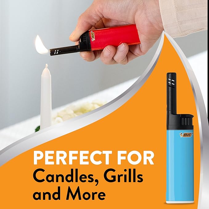BIC EZ Reach Candle Lighter, The Ultimate Lighter with Extended Wand for Grills and Firepits